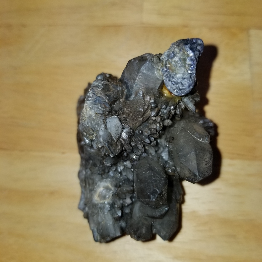 ✅Vintage Rare Collectible Real Black Crystal & Fools Gold Handmade #1131, B25 - Picture 6 of 13
